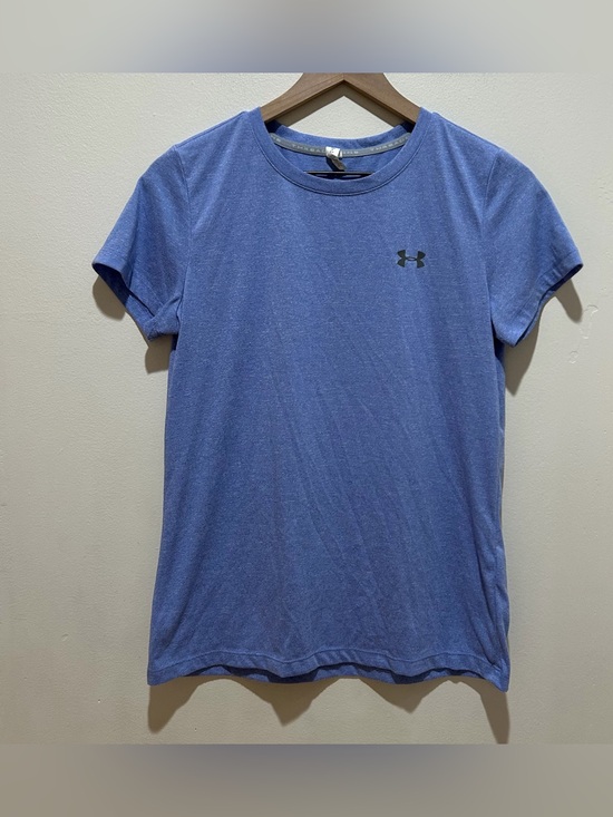Under Armour Tops - Under Armour Threadborne Heat Gear Light Baby Blue Short Sleeve Shirt - Small